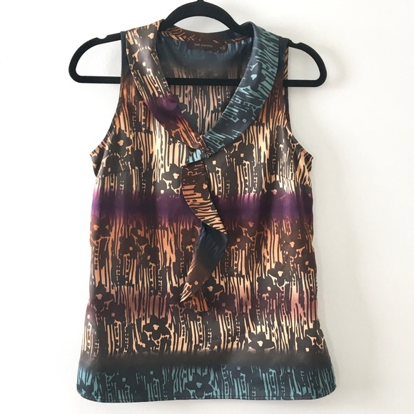 4/$10 Sleeveless blouse Colorful Top by Limited size S - Picture 1 of 3